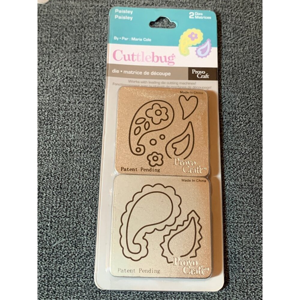 Provo Craft Cuttlebug Paisley Die Set By Marie Cole - New